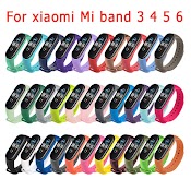 Dây Đeo Đồng Hồ Cho Xiaomi Mi Band 6 5 4 3 Vòng Đeo Tay Silicone Vòng Đeo Tay Dây Đeo Cổ Tay Miband 3 4 Phụ Kiện Đồng Hồ