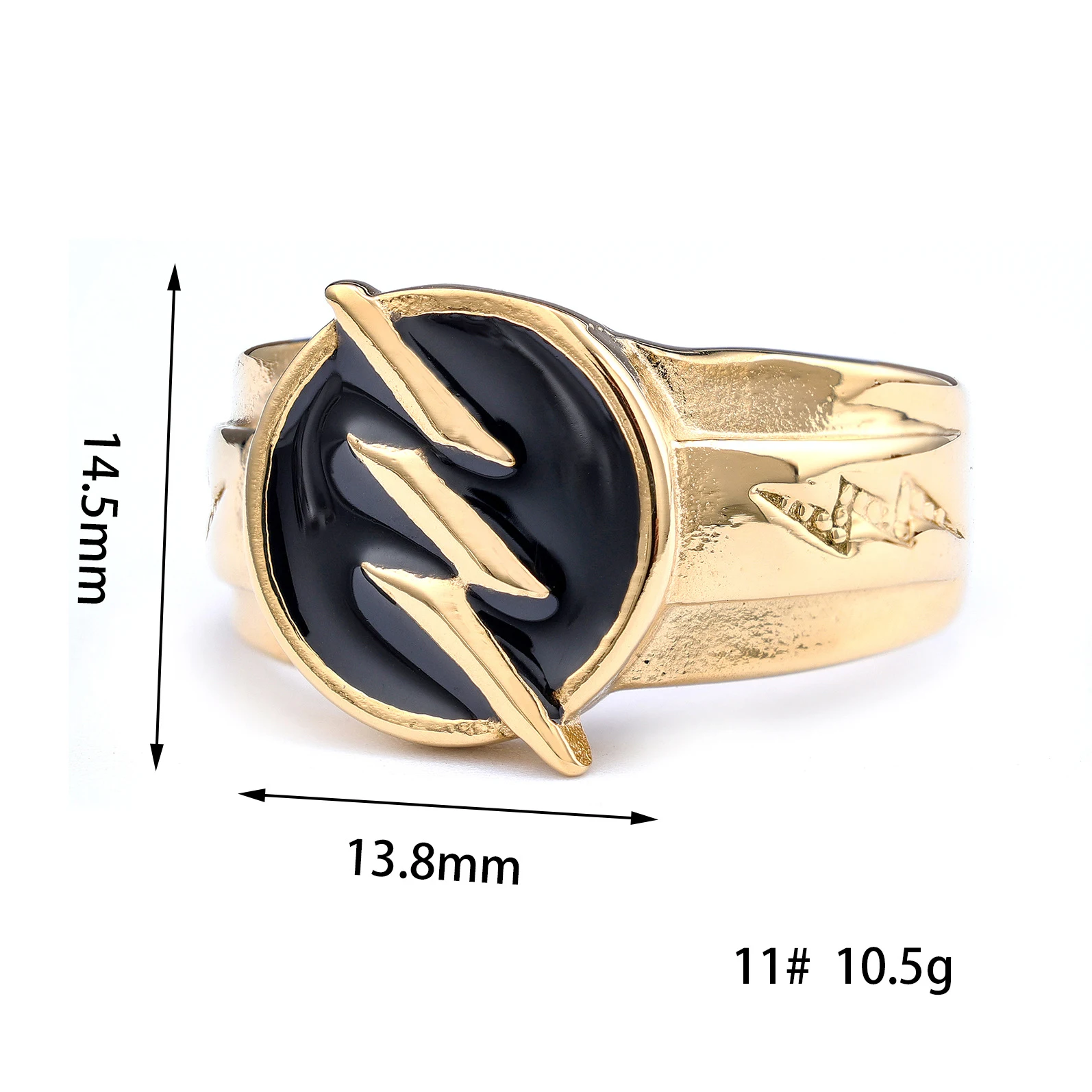 Title 4, Bague Éclair de Personnalité Homme Acier Inoxyd...