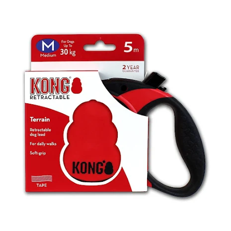 KONG Terrain Flexikoppel, M, rd, >30 kg,  lngd 5 m, 1 st