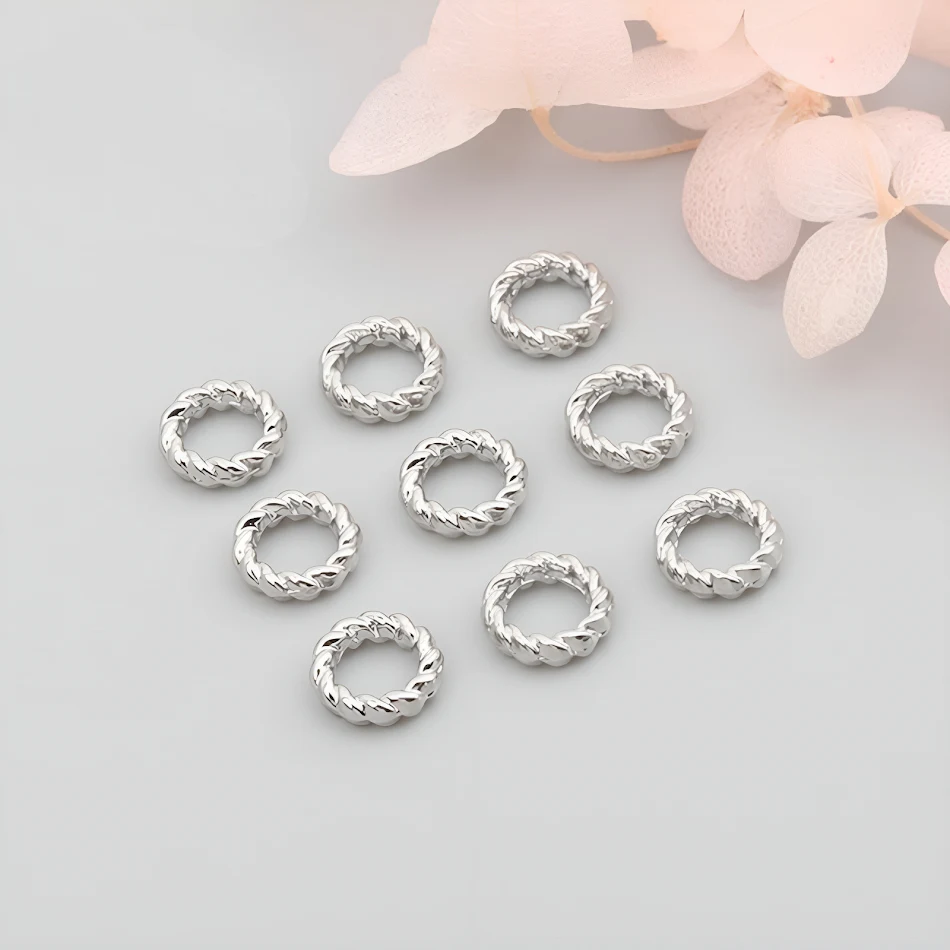 Gedrehte massive geschlossene Ringe DIY handgemachter Schmuck Kreis Zubehör spezielle Materialien für einzigartige Bastelprojekte.