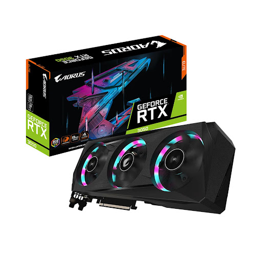 Card màn hình GIGABYTE AORUS GeForce RTX 3050 ELITE 8G 8GB GDDR6 (N3050AORUS E-8GD)