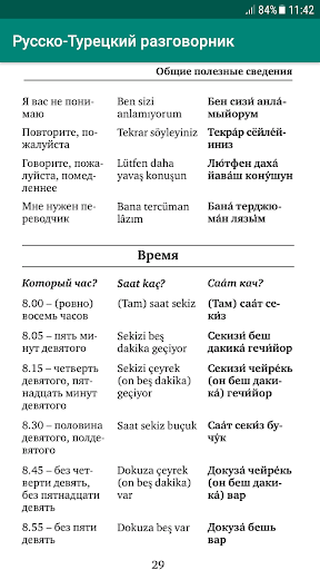 Русско-Турецкий разговорник