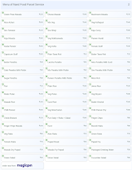 Nand Food Parcel Service menu 2