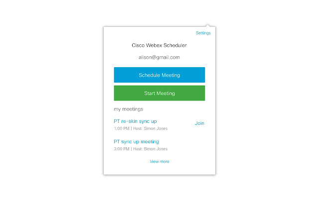 Cisco Webex Planer