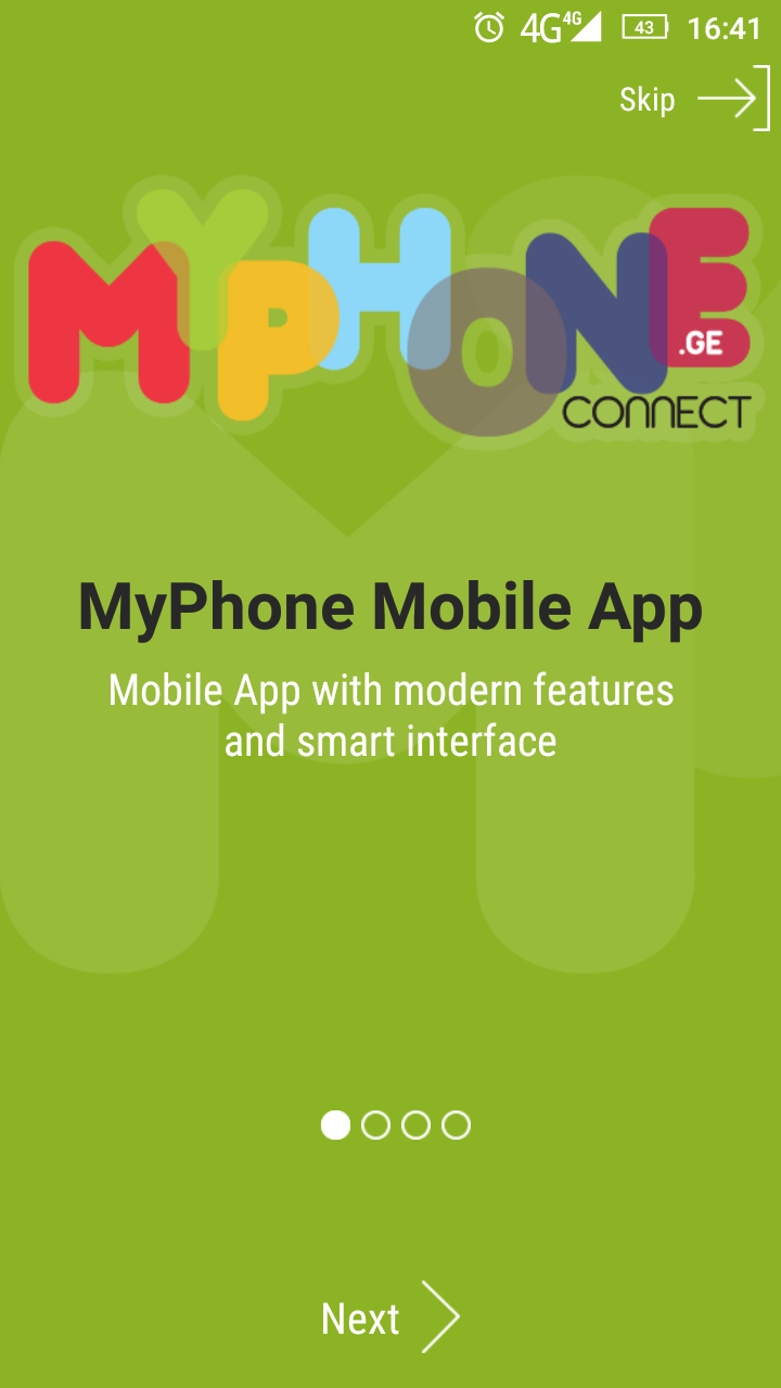 MyPhone Connect Screen 1