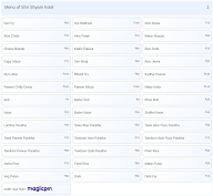 Shri Shyam hotel menu 1