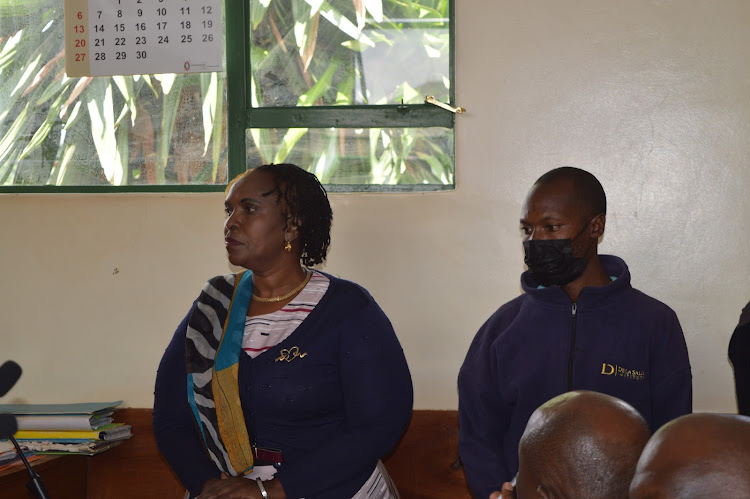 Glady Chania with Morris Kamau in Kiambu High Court.