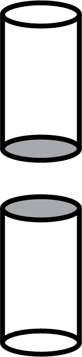 Horizontal cut of a circular pipe