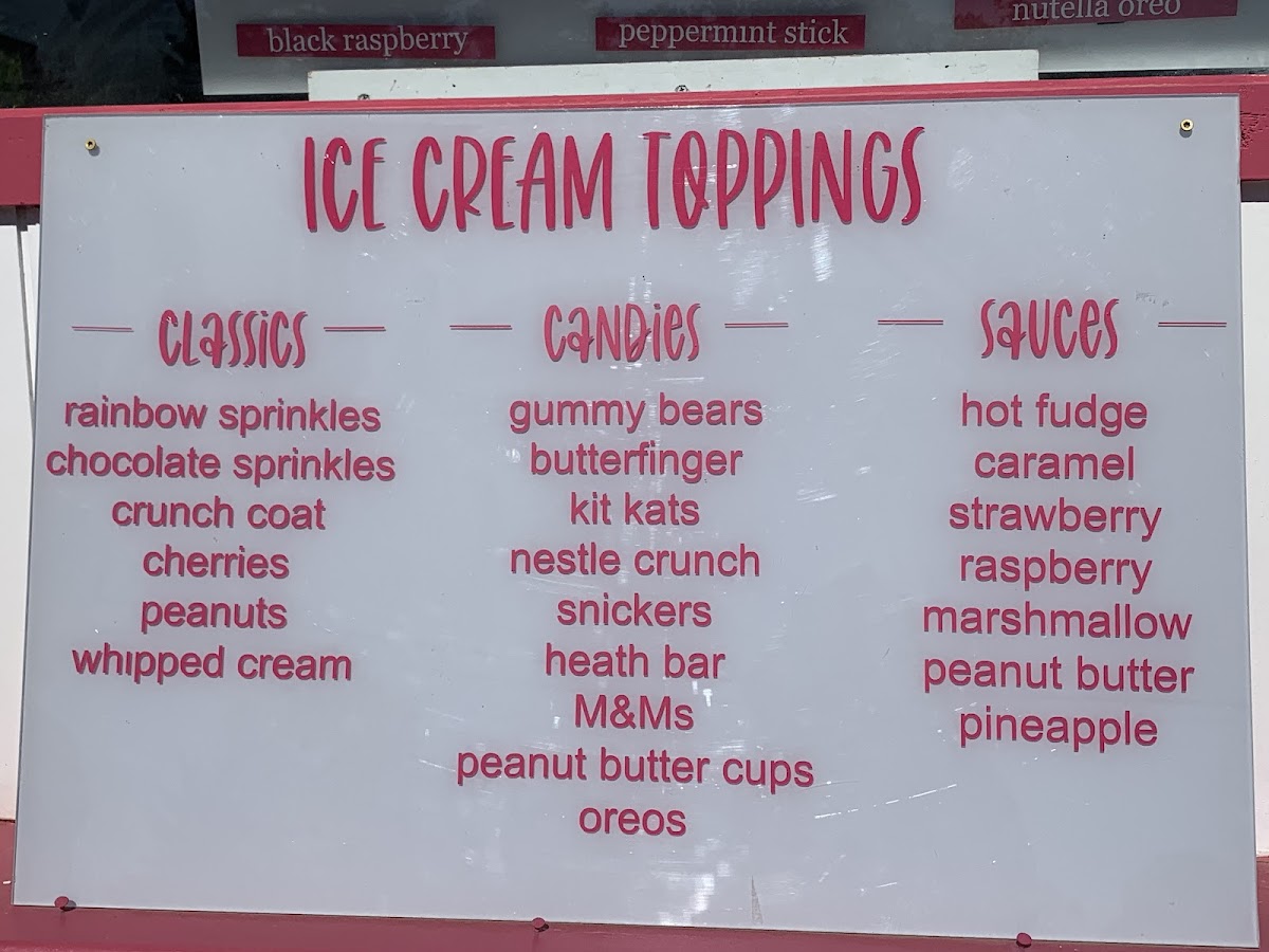 Ice cream toppings