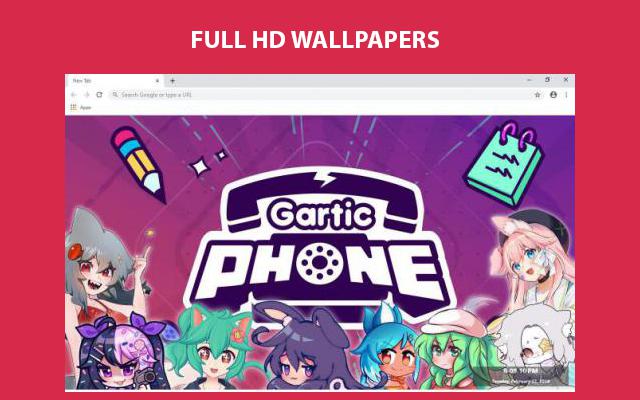 Gartic.io Wallpapers and New Tab chrome extension