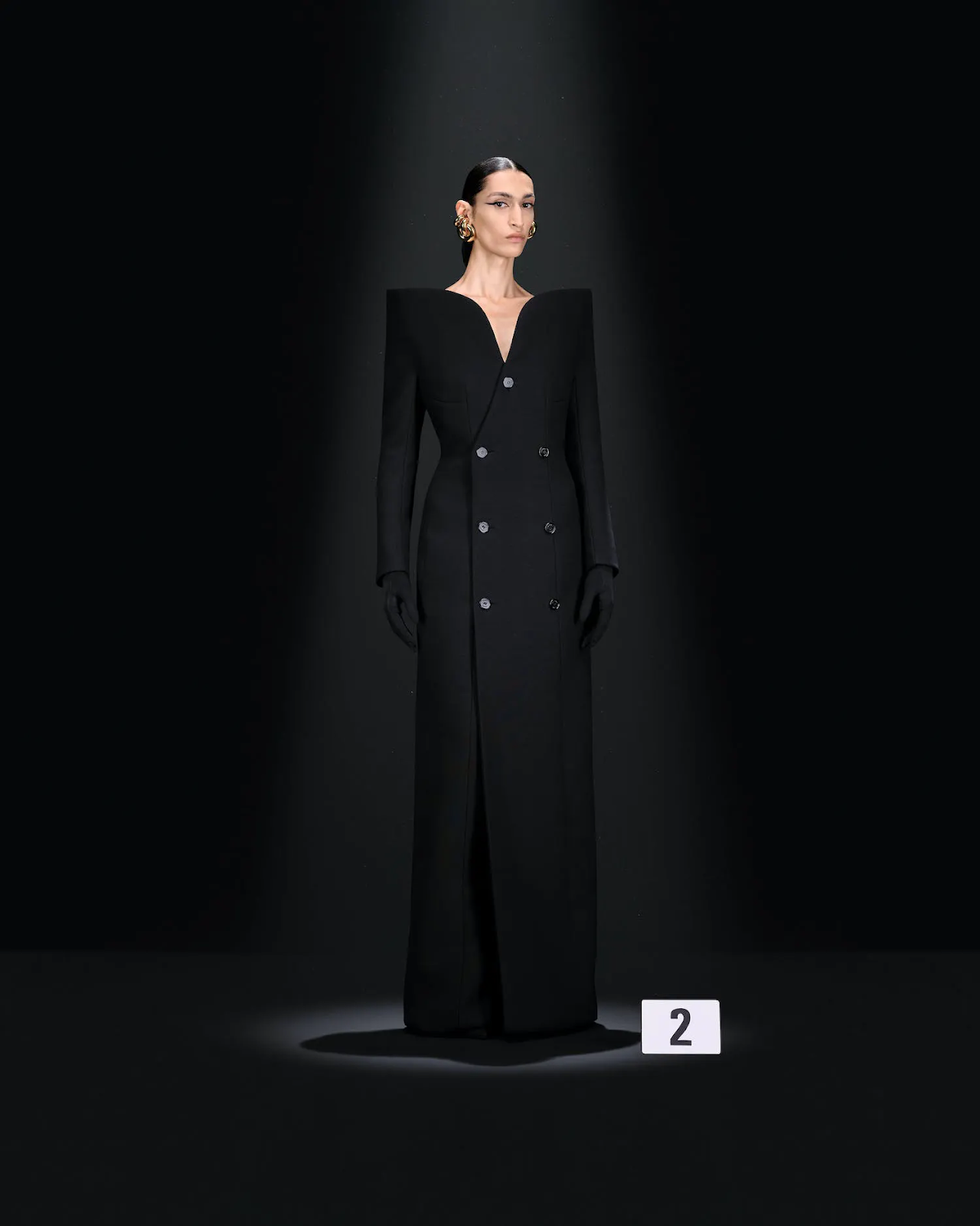 Balenciaga models were draped in gorgeous black dresses for the fashion house Paris haute couture week 2023 collection