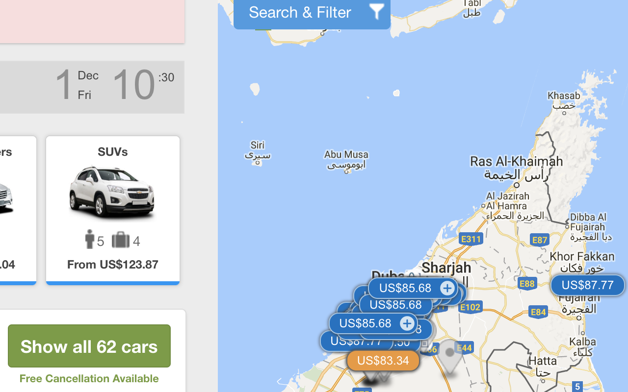 Dubai & UAE Rental Car Cheap Price Finder Preview image 2