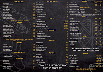 The Hunger Helpers menu 