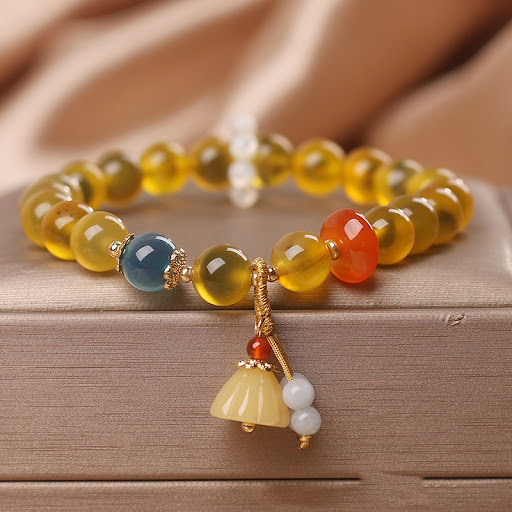 Title 4, Chinese Retro Natural Stone Yellow Sugar Heart ...