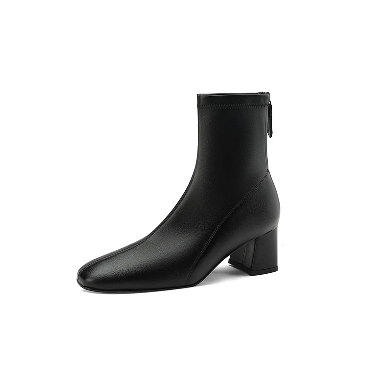 Dames Franse Stijl Enkellaarsjes Kleine Modieuze Enkelboots voor een Elegante Uitstraling Comfortabel en Stijlvol Perfect voor Elke Gelegenheid