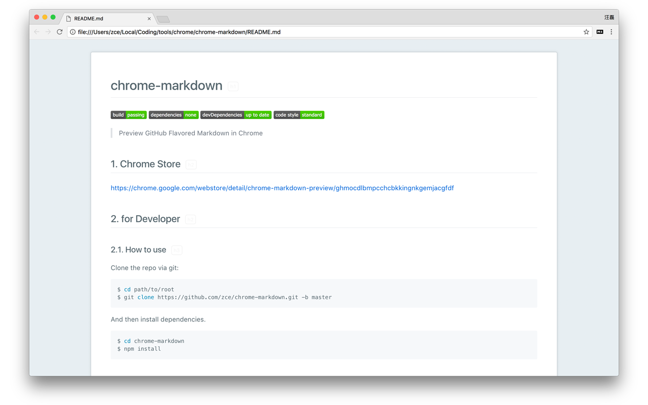 Chrome Markdown Preview Preview image 0