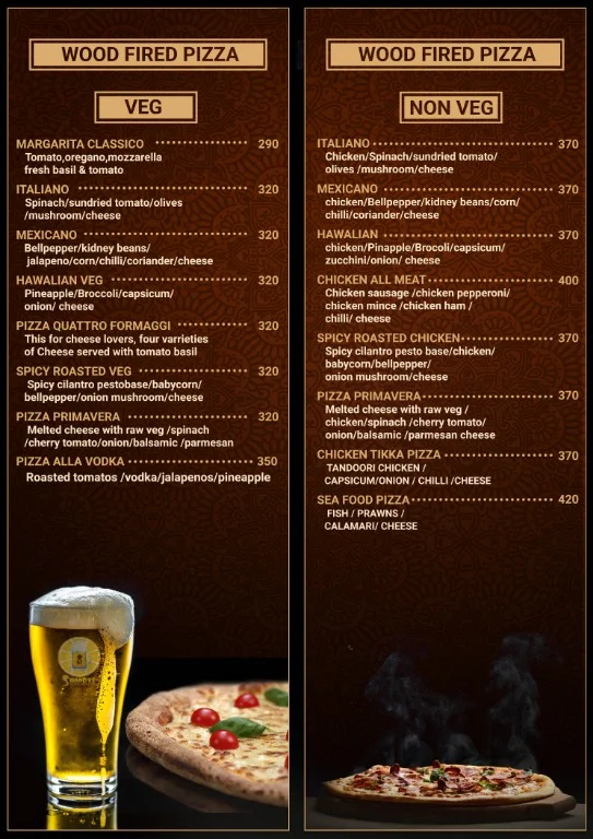 Shandys The Beer Cocktail Hub menu 