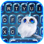 Cover Image of ดาวน์โหลด Night Unicorn Owl Keyboard Theme 1.0 APK