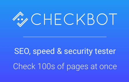 Checkbot: SEO, Web Speed & Security Tester 🚀 small promo image