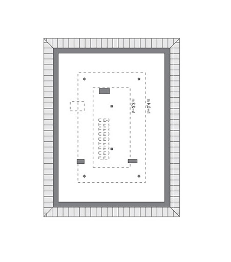 Od serca - wariant II (aranżacja 1) - M242b+AR1 - Rzut poddasza do indywidualnej adaptacji (36,6 m2 powierzchni użytkowej)