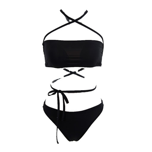 Title 3, Tube top strap split swimsuit for a stylish and...