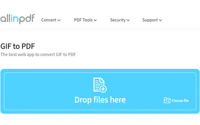 GIF to PDF - Allinpdf.com chrome extension