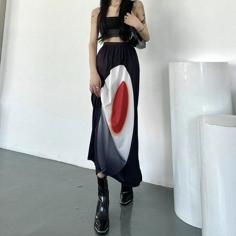 Title 5, Vestido casual de mujer con falda dividida y ci...