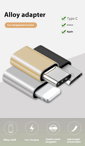 Title 10, Micro USB to Type C Mobile Phone Adapter Chargi...