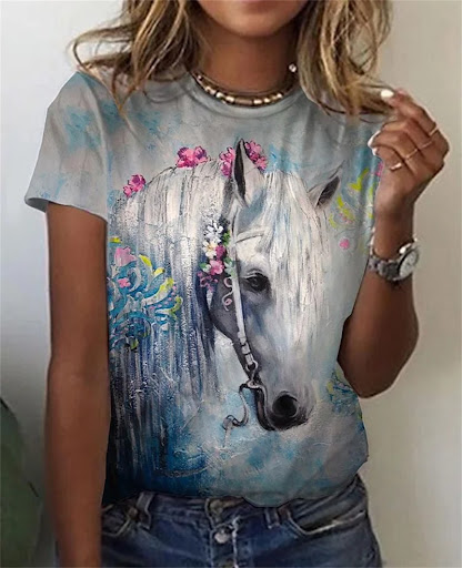 Title 3, Printed Short Sleeve Round Neck T Shirt, design...