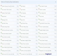Creamy Day Celebrations menu 3