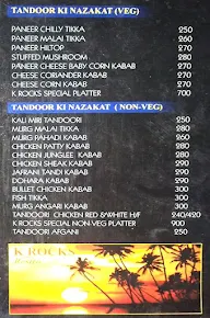 K Rock Resort & Restaurant menu 4