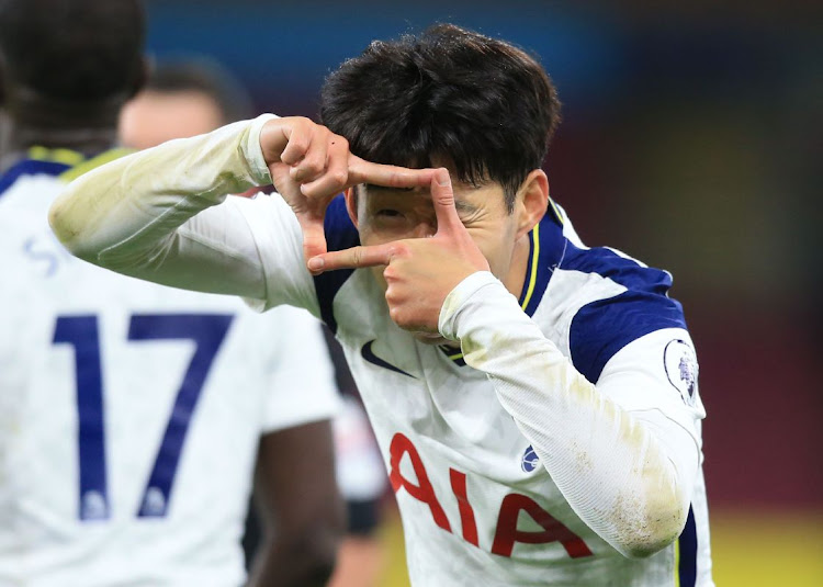 Tottenham Hotspur's Son Heung-min celebrates scoring the winner against Burnley at Turf Moor, Burnley on October 26, 2020