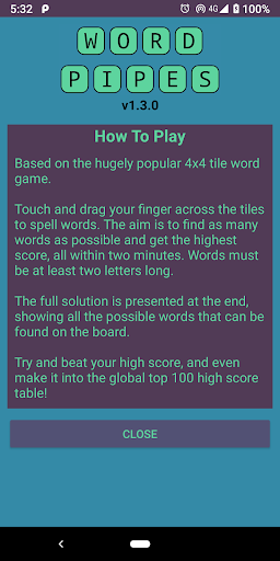 Screenshot Word Pipes: Pure Word Game