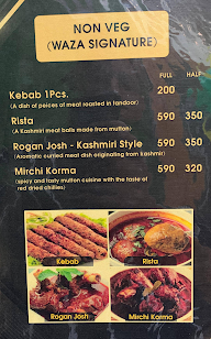 Waza- Cafe & Restaurant menu 3