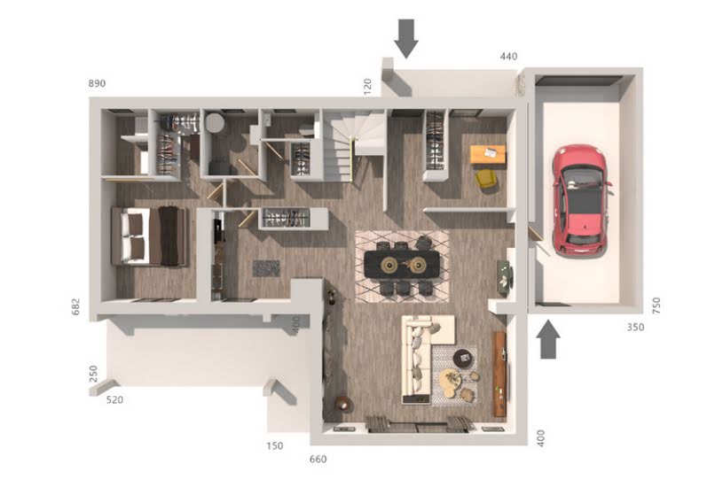  Vente Terrain + Maison - Terrain : 900m² - Maison : 120m² à Théziers (30390) 