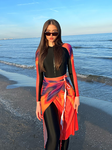 Title 2, Sun protection beach swimsuit three-piece set. ...