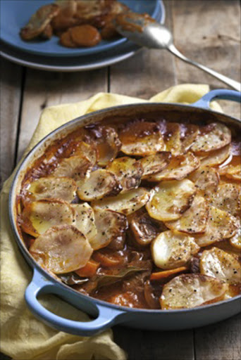 Lancashire hotpot All the flavour and taste of a rich lamb stew, topped with thin, crispy, golden potatoes.