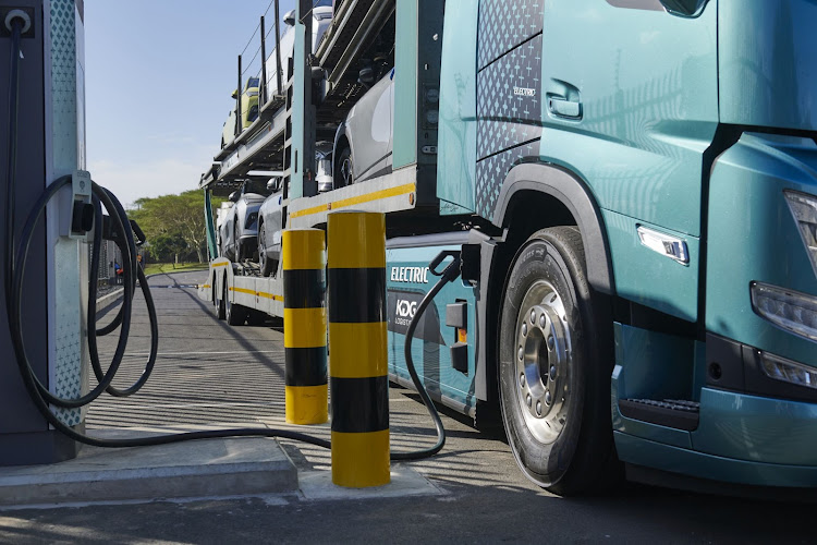 Volvo’s electric trucks recharge in about nine hours on an AC charger and in two hours on a 250kW DC fast charger. Picture: SUPPLIED