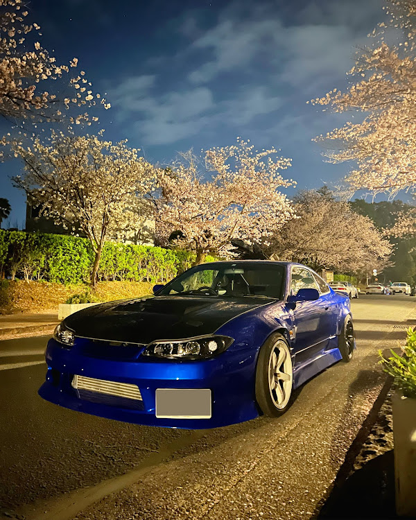 シルビアの桜とコラボ🌸・S15・オフ会に関するカスタム事例の投稿画像2枚目