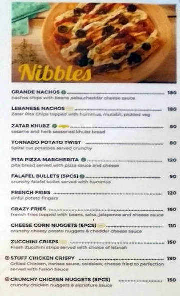 Falafel's menu 