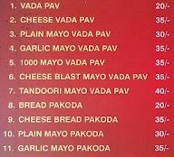 Raju Chacha Vadapav menu 1