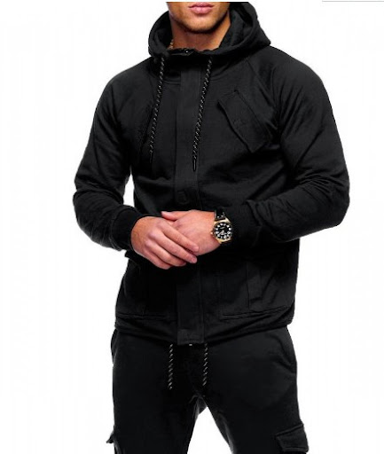 Title 3, Mens Fleece Hooded Cardigan Sweater with Zippe...