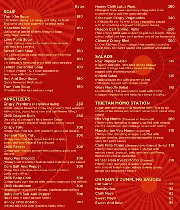 Dragon Cart menu 