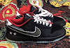 lpl x nike dunk low black/white-bright crimson