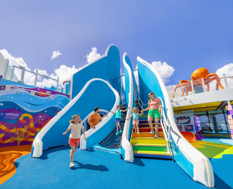 Wonder Playscape is an underwater world with slides, climbing walls, games and puzzles.