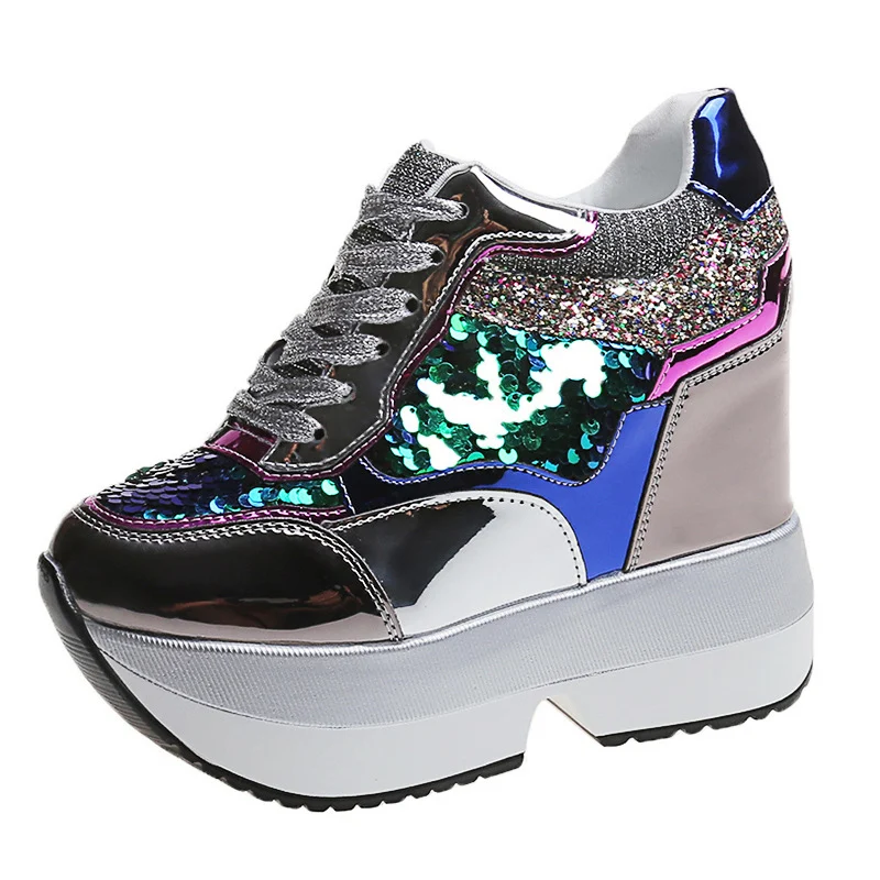 Title 6, Scarpe coreane con plateau e tacco alto, casual...