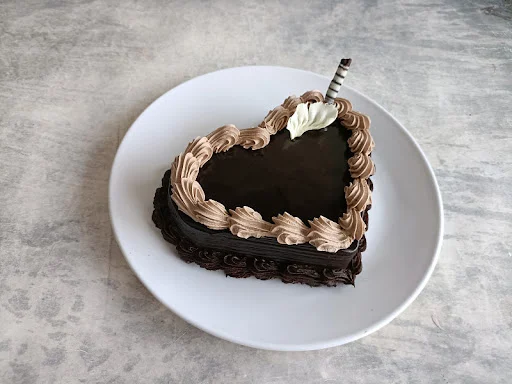 Chocolate Heart Cake Eggless