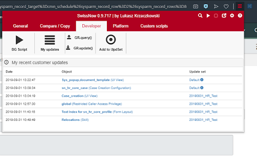 SwissNow - ServiceNOW toolbox