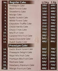 Occasion The Cake Shop menu 3