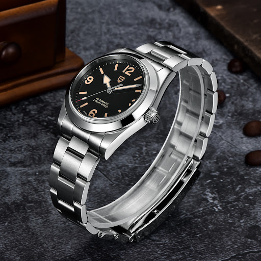 Title 7, Stainless Steel Mens Automatic Mechanical Watc...